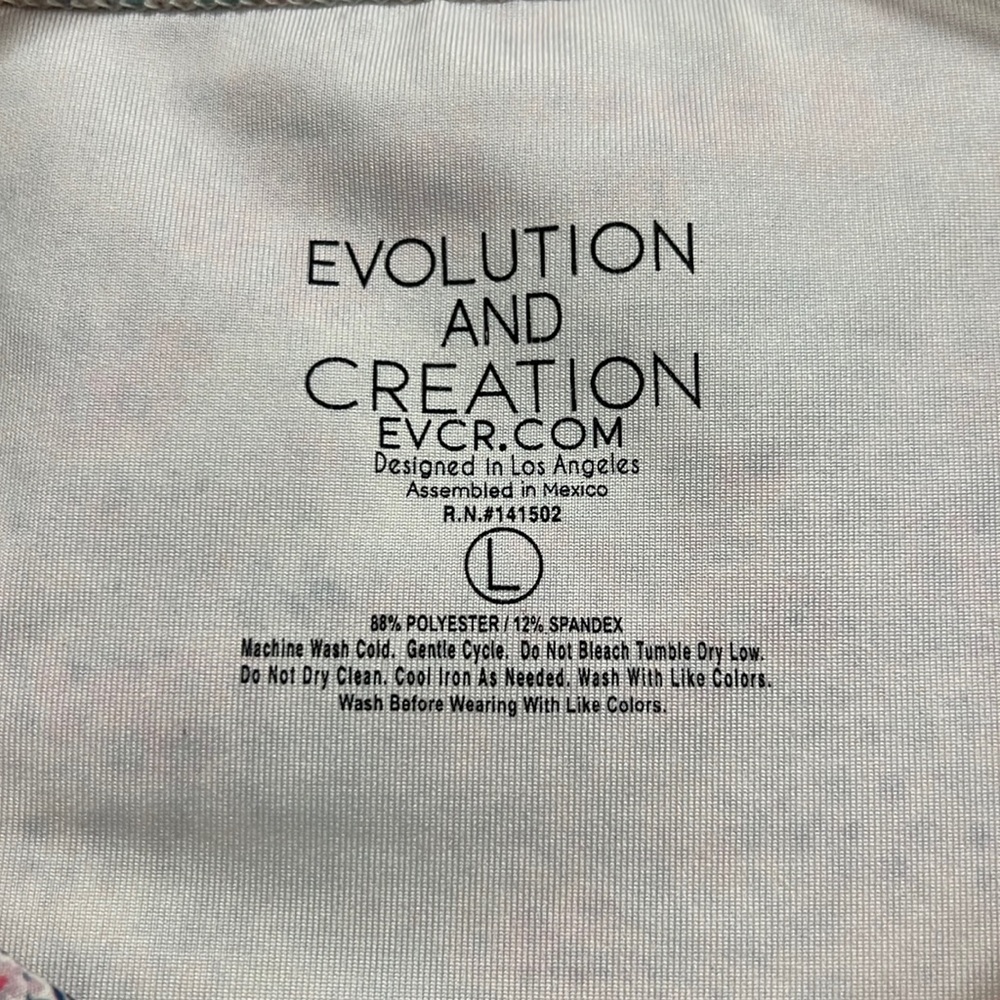Evolution and Creation Floral Sport Crop Top L - Picture 5 of 9